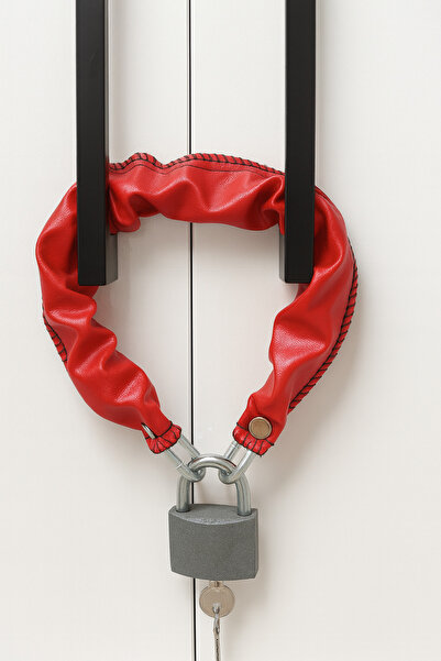 Vi Caro Red Leather Case 1 Quality Chain Lock Dormitory Gym Cabinet Lock Durable Padlock 32cm