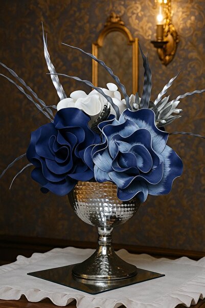 essacraft Сребърна 5-компонентна EVA SAKS синя аранжировка-MDL37