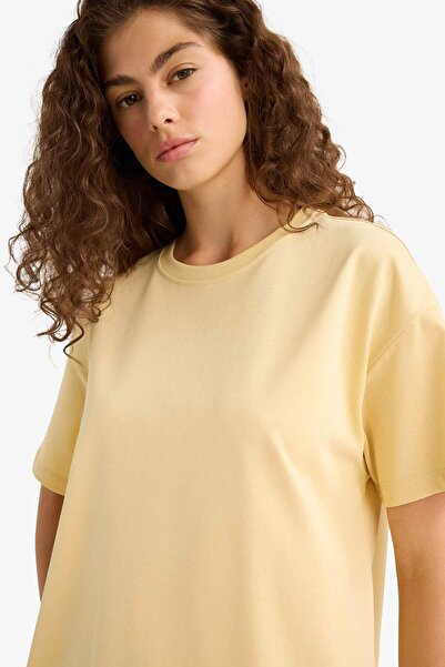 DeFacto Oversize Wide Fit Crew Neck Short Sleeve T-Shirt E4935Ax25Au