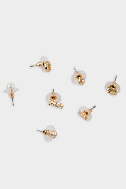 DeFacto Kadın 9'lu Gold Küpe F5983AXNS