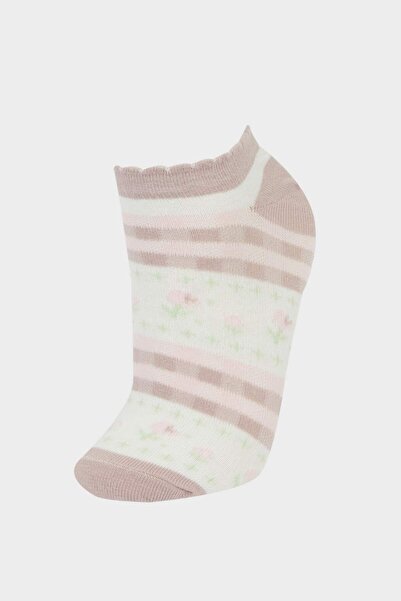 DeFacto Kadın 3'lü Pamuklu Patik Çorap F5615AXNS