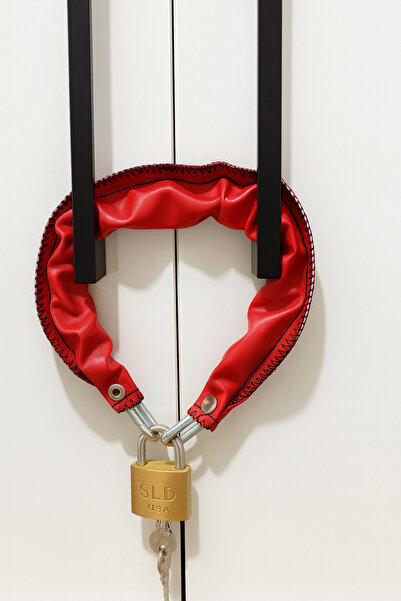 Vi Caro Red Leather Case 1 Quality Chain Lock Dormitory Gym Cabinet Lock Durable Padlock 32cm