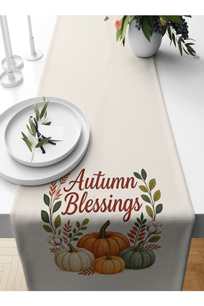 Bertille Home سلسلة الخريف 140x40 سم عداء رقمي مطبوع (خريف الهالوين)