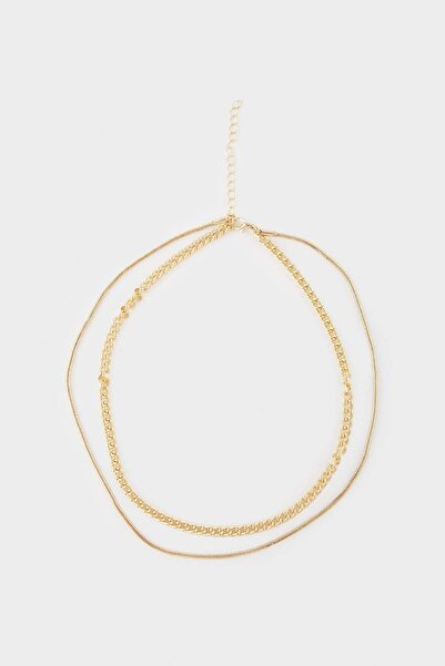 DeFacto Kadın 2'li Gold Kolye F5994AXNS