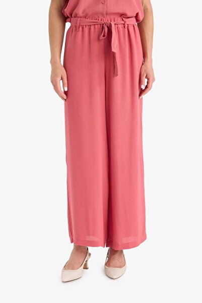 DeFacto Culotte Wide Leg Crinkle Viscose Capri C9565Ax25Sm