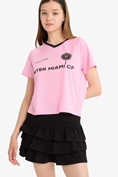 DeFacto Coool MLS Regular Fit Sırt Baskılı Forma Kumaş Kısa Kollu Tişört F2892AX25SM