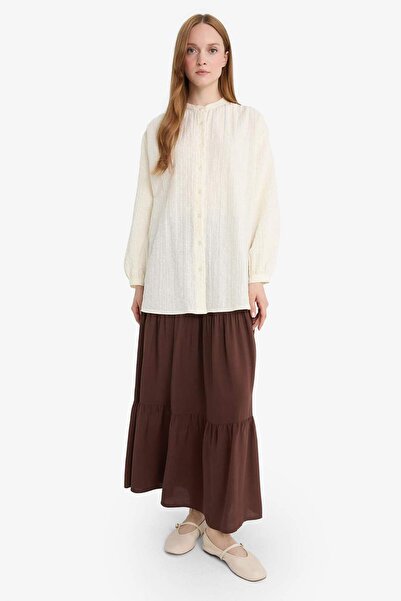 DeFacto A-Line Viscose Maxi Skirt F8242Ax25Sm