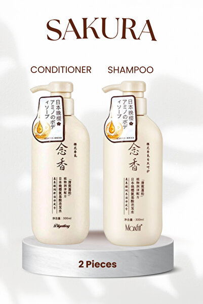 Sakura Sakura Japanese Shampoo and Conditioner Set for Hair Growth, Anti-Hair Loss and Anti-Dandruff 300ml