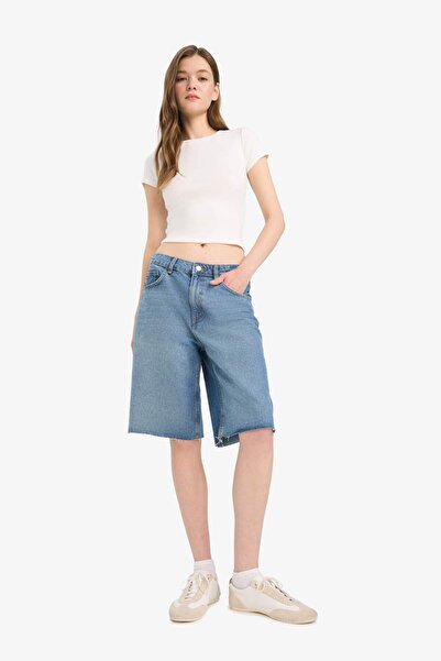 DeFacto Coool Fitted Crew Neck 2 csomagos bordás rövid ujjú póló F6304AX25SM