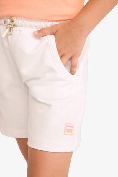 DeFacto Kız Çocuk Beli Lastikli Beyaz Şort E6593A825HS