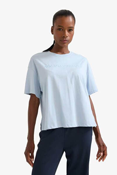 DeFacto DeFactoFit NBA Boston Celtics Oversize Geniş Kalıp Bisiklet Yaka Nakış Baskı Kısa Kollu Tişört E3609