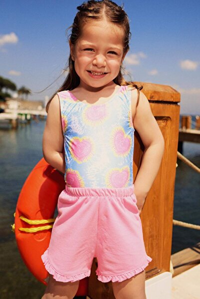 DeFacto Baby Girl Heart Patterned Swimsuit C0788A525Sm