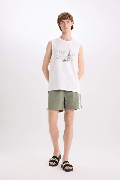 DeFacto Mesh Lined Above-Knee Swim Shorts E0995Ax25Hs