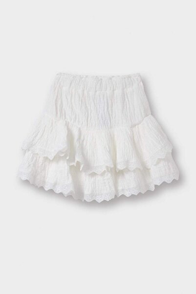 DeFacto Baby Girl Elastic Waist Flounce Muslin Skirt F6570A525Sm