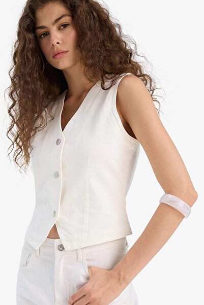 DeFacto Vestă Jean Blazer F5899AX25HS