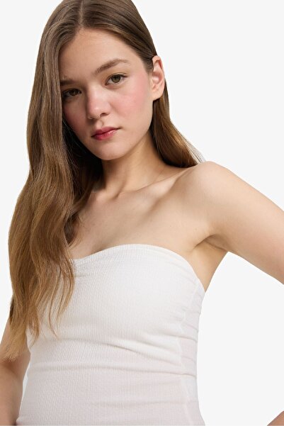 DeFacto Coool Fitted Straplez Bürümcük Bluz F6257AX25HS