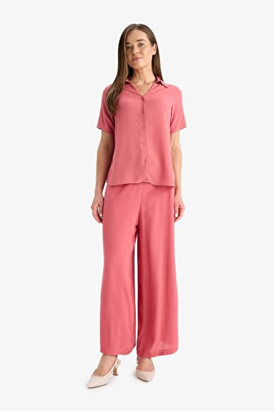 DeFacto Culotte Wide Leg Crinkle Viscose Capri C9565Ax25Sm