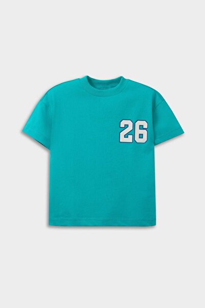 DeFacto Baby Boy Crew Neck Printed Short Sleeve T-Shirt D7910A525Sm