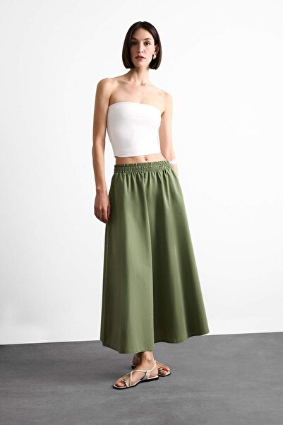 DeFacto Maxi Skirt with Elastic Waist and Pockets F7897Ax25Sm