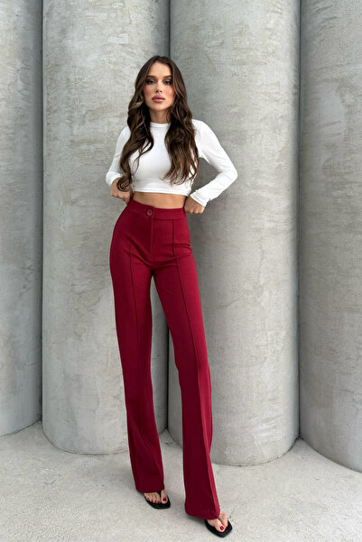 Balenbi Women's High Waist Flared Palazzo Trousers 1079