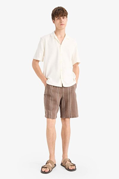 DeFacto Regular Fit Jacquard Bermuda Shorts E0809Ax25Sm
