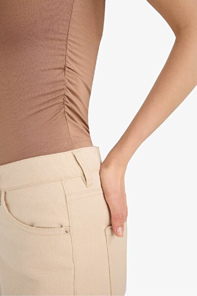 DeFacto Cool Fitted Crew Neck Basic Solid Modal κοντομάνικο μπλουζάκι F5187AX25SM