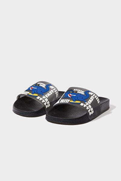 DeFacto Boy's Patterned High Sole Slippers F0035A825Sm