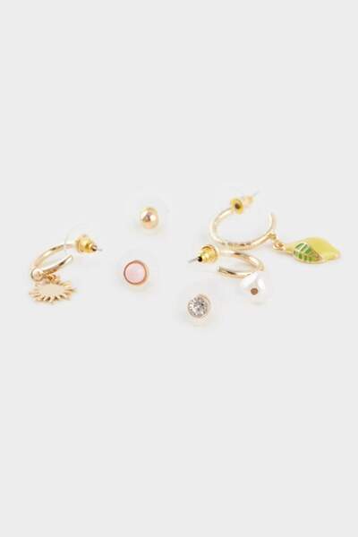 DeFacto Women's 6-Piece Gold Earrings F0860Axns