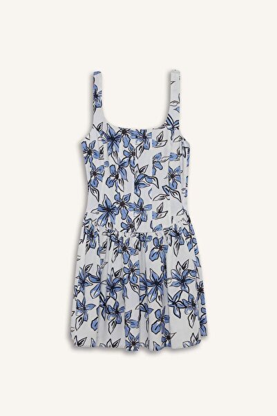 DeFacto Rochie de plajă din bumbac cu model Regular Fit-Fall in Love F6247AX25HS