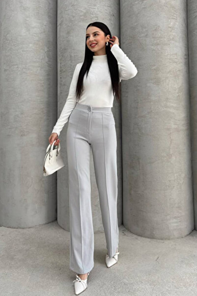 Balenbi Women's High Waist Flared Palazzo Trousers 1079