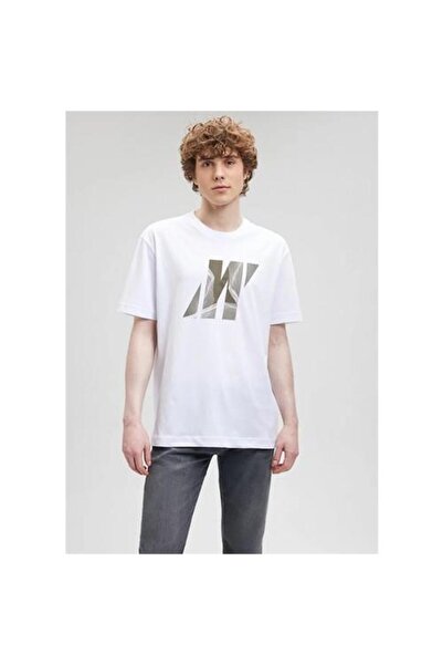 Mavi Erkek Beyaz M0612188-620 Baskılı T-Shirt
