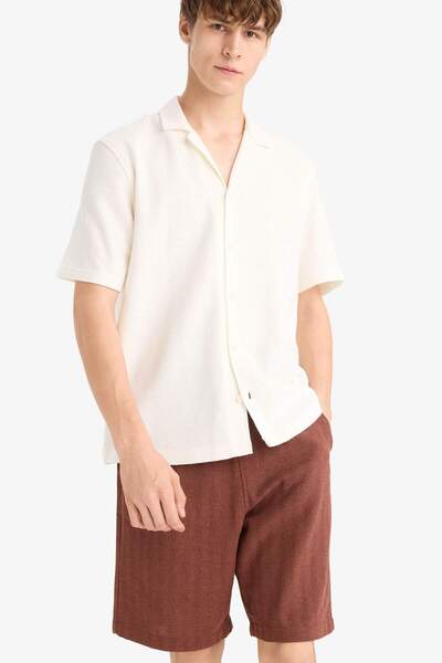 DeFacto Regular Fit Jakarlı Bermuda Şort E0807AX25SM