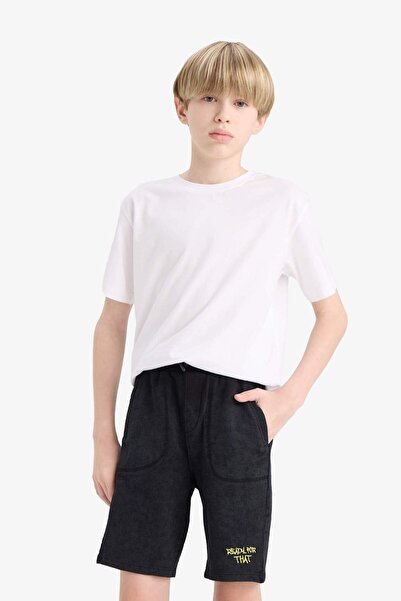 DeFacto Erkek Çocuk Beli Lastikli Baskılı Şort C6286A824HS