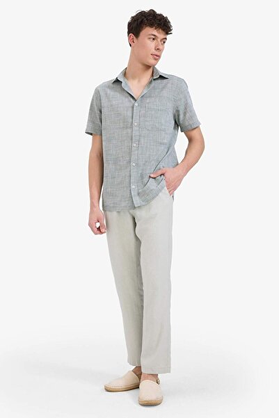 DeFacto Relax Fit Rahat Kesim Dar Paça Keten Karışımlı Yazlık Pantolon C1140AX25SM