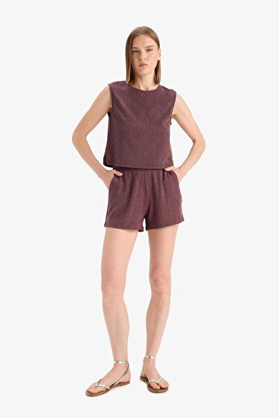 DeFacto Regular Fit Bürümcük Şort F4441AX25SM