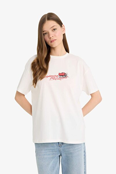 DeFacto Μπλουζάκι με κοντό μανίκι με στάμπα Coool Cars Oversize F5159AX25SM