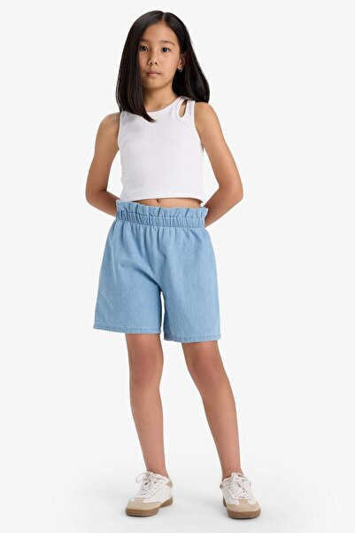 DeFacto Pantaloni scurți din denim pentru fete cu talie elastică E6690A825SM