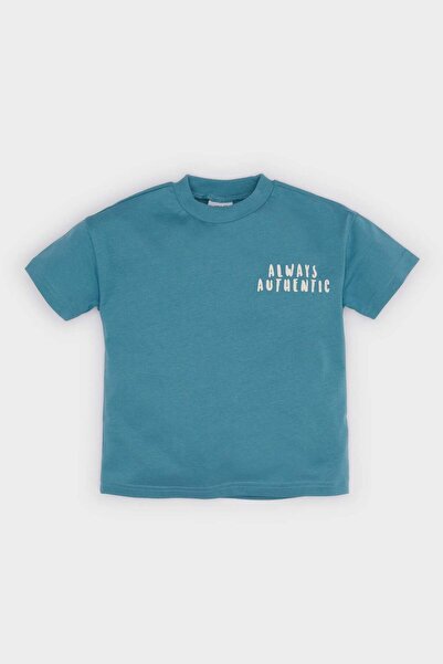 DeFacto Βρεφικό μπλουζάκι με κοντό μανίκι με λαιμόκοψη D7910A525SM