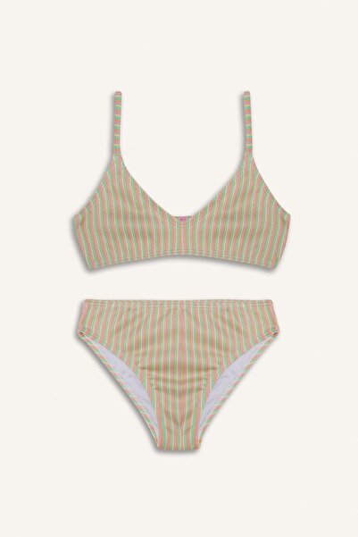 DeFacto Kız Çocuk Çizgili Bikini Takımı E3535A825HS