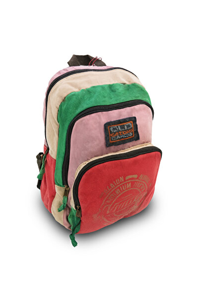 Old Cotton Cargo New New patchwork Bag Sırt Okul Çantası 5017