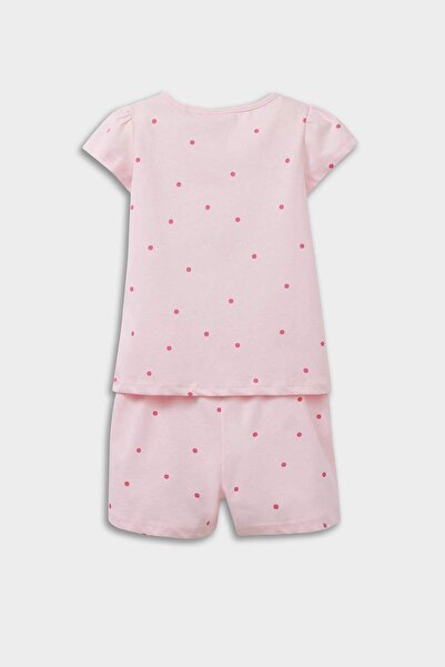 DeFacto Kız Bebek Disney Winnie The Pooh Pijama Takımı Kısa Kollu Penye Üst Beli Lastikli Şort E4650A525HS