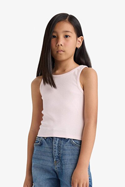 DeFacto Kız Çocuk Bisiklet Yaka 2'li Atlet B6704A825SM