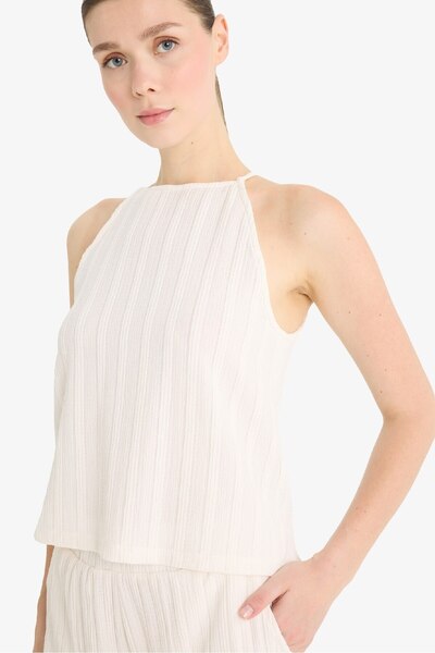 DeFacto Regular Fit Halter Neck Wrinkled Tank Top F4449Ax25Sm