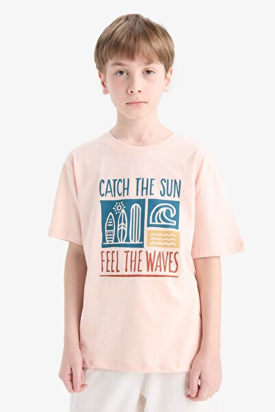 DeFacto Αγόρι με κοντομάνικο μπλουζάκι με στάμπα E8454A825HS