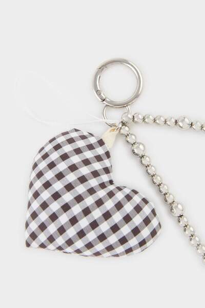 DeFacto Γυναικείο καρό Heart Charm Μπρελόκ F1709AXNS