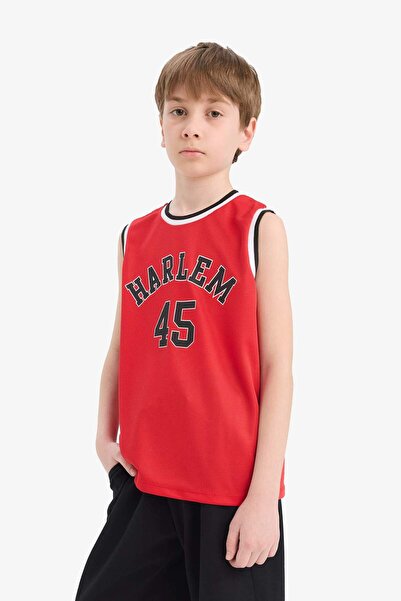 DeFacto Erkek Çocuk Bisiklet Yaka Baskılı Atlet F0691A825HS