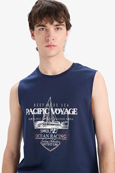 DeFacto 100% бавовна, регулярний крій, велосипедна комір, принт, футболка E3219AX25HS