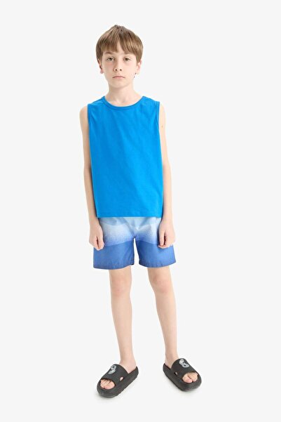 DeFacto Erkek Çocuk Degrade Baskılı Deniz Şortu E7578A825HS