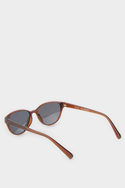 DeFacto Girl's Round Brown Plastic Frame Black Glass Polarized Sunglasses F4348A8Ns
