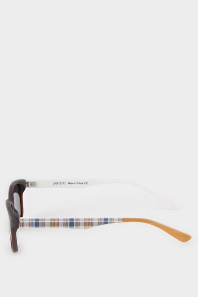 DeFacto Boy's Round Color Plastic Frame Black Glass Polarized Sunglasses F4394A8Ns